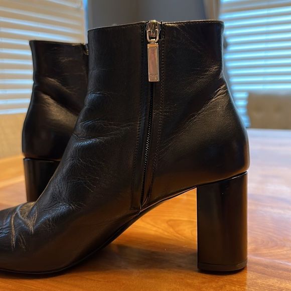 YSL Saint Laurent boot size 40 1/2 black leather - Picture 11 of 16